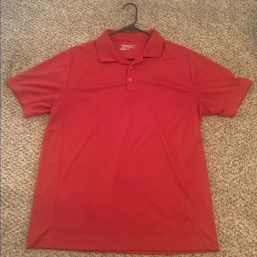 Lot of Men’s Nike Golf Polo Maroon & Blue Sz Large